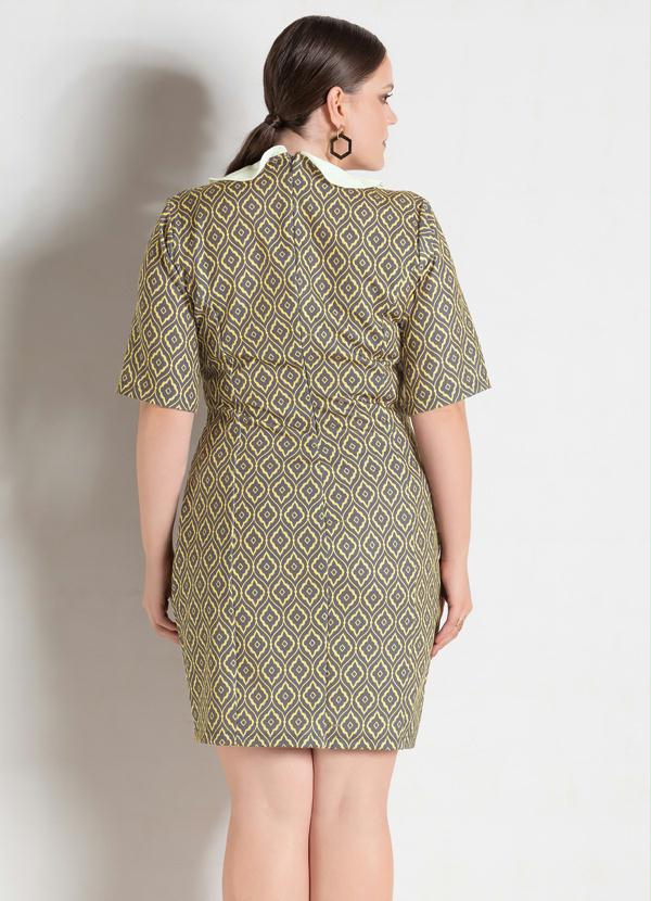 Quintess - Vestido Tubinho Estampa Barroca Plus Size 2