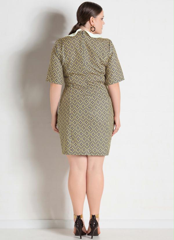 Quintess - Vestido Tubinho Estampa Barroca Plus Size 4