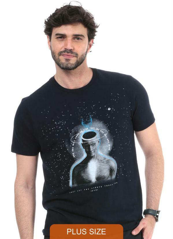 Svk Plus Size - Camiseta Mc Energe Marinho