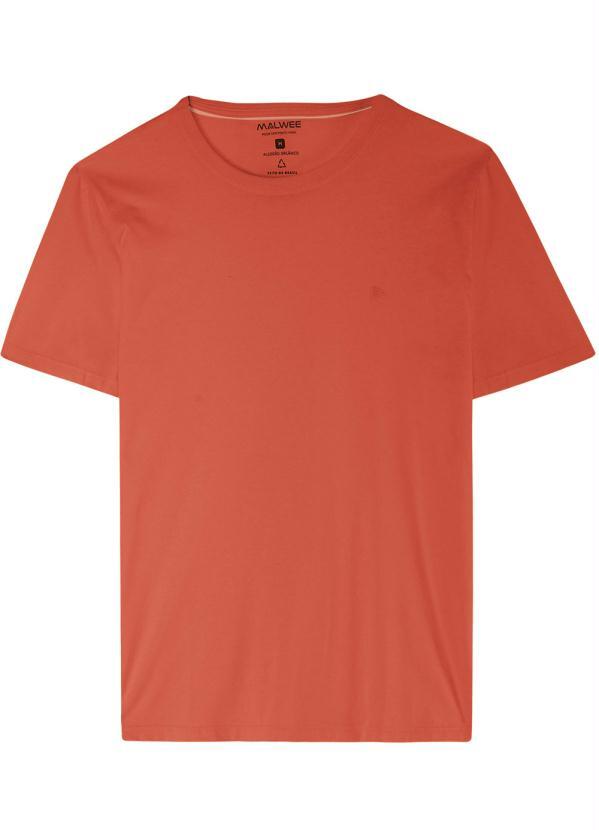 Malwee - Camiseta Terracota Masculina Malha Orgânica