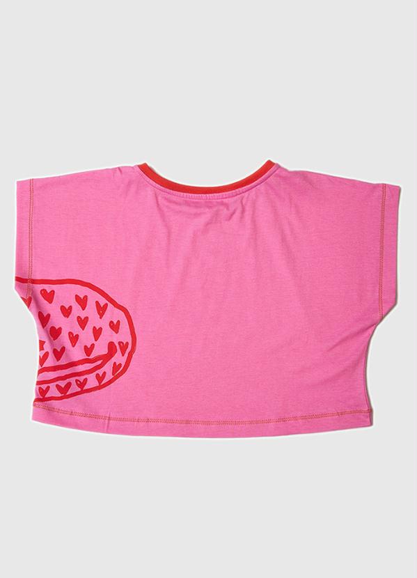 Fábula - Blusa Menina de Malha Silk Onça Rosa 2