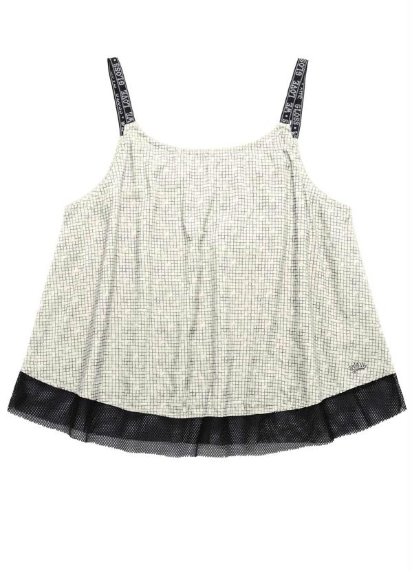 Gloss - Blusa de Alças Evasê Off White 1