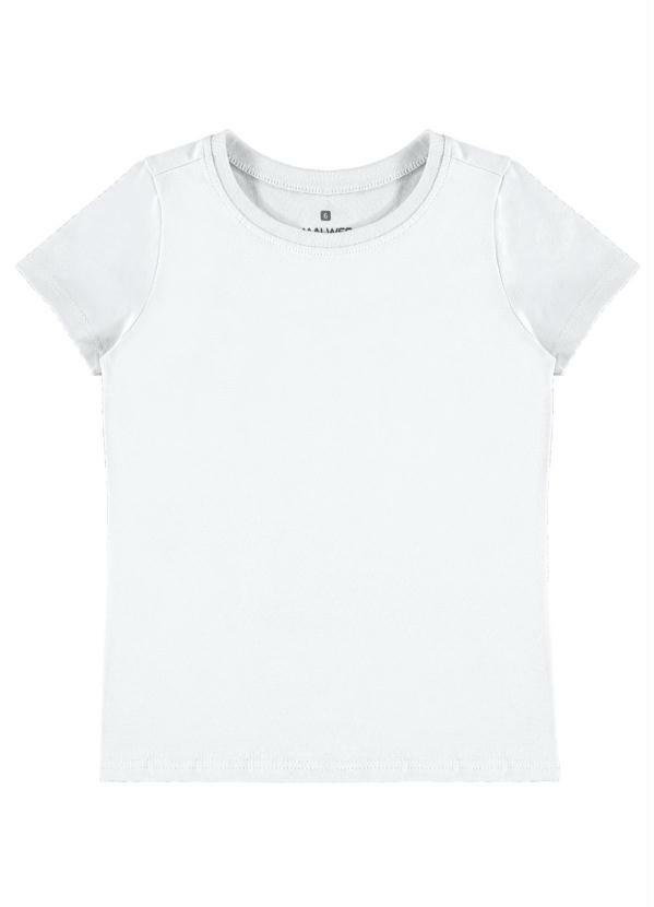 Malwee Kids - Blusa Branca Básica Proteção Uv Menina