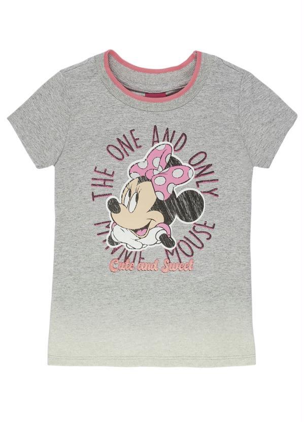 Disney - Blusa Estampada com Relevo Cinza
