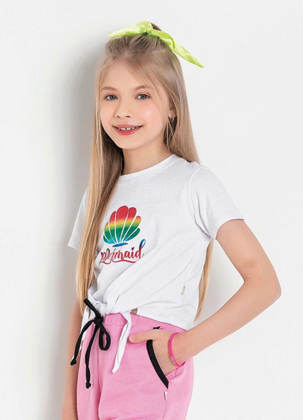 Outlet - Blusa Infantil Branca com Amarração