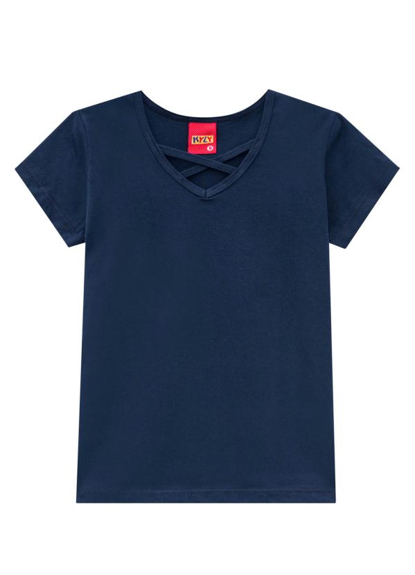 Kyly - Blusa Infantil MeninaMarinho