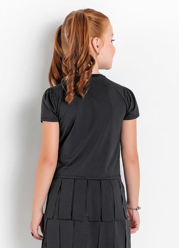 Outlet - Blusa Infantil Preta com Tiras 2