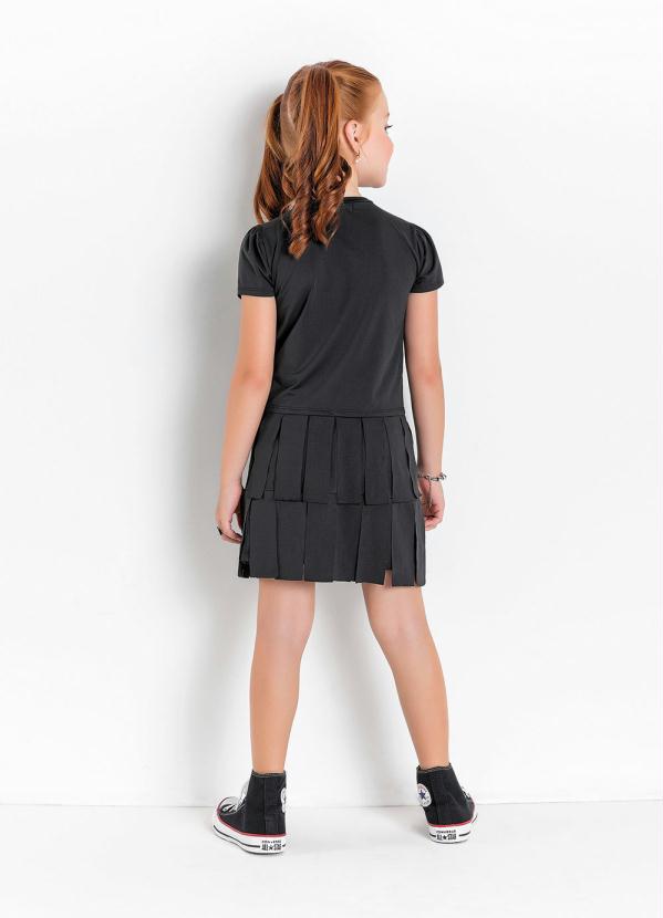 Outlet - Blusa Infantil Preta com Tiras 4