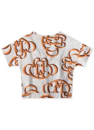 Lilica Ripilica - Blusa Manga Curta Menina Infantil Cinza - LILICA RIPILICA