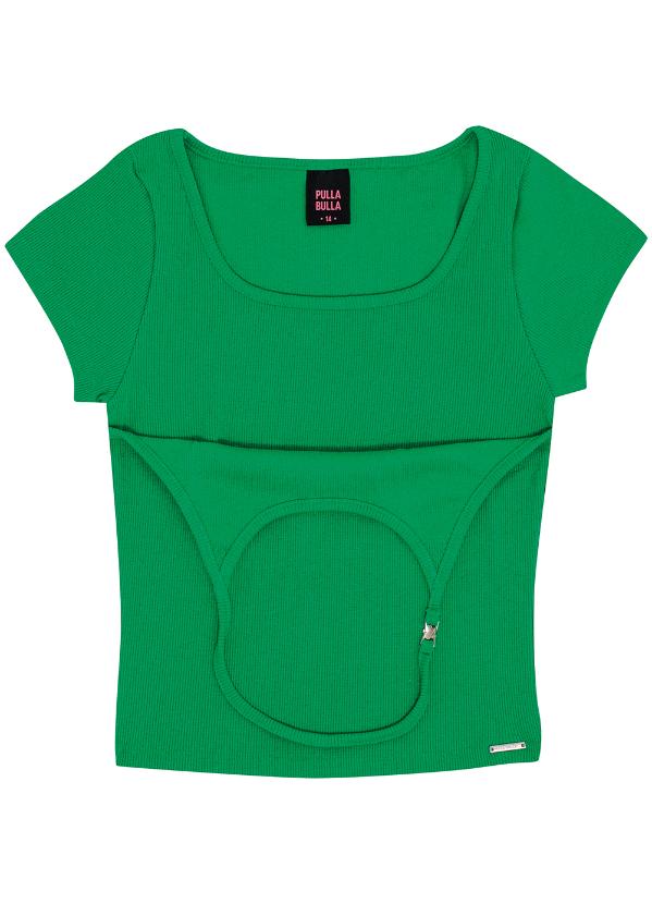 Pulla Bulla - Blusa Ribana com Elastano Leve Azul 4