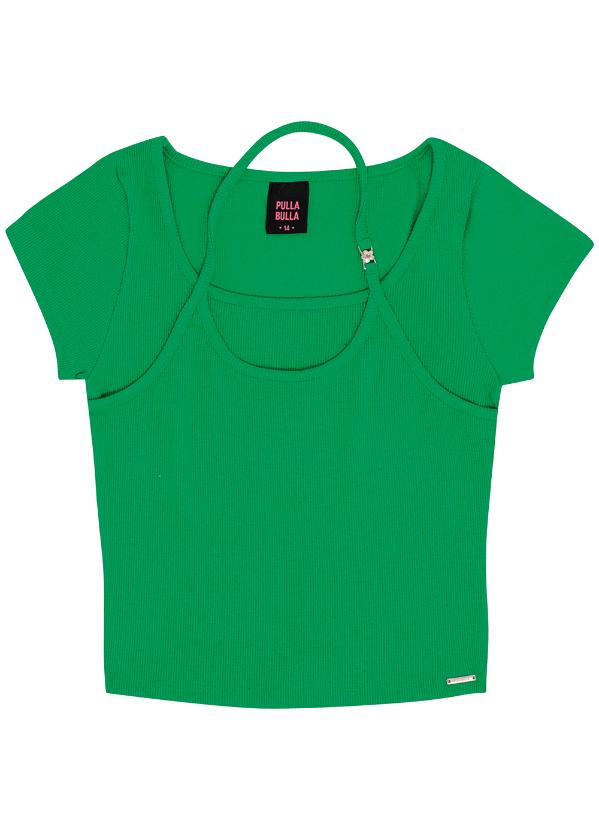 Pulla Bulla - Blusa Ribana com Elastano Leve Azul 5