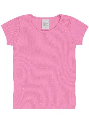 Pulla Bulla - Blusa Ribana com Elastano Leve Pink - PULLA BULLA