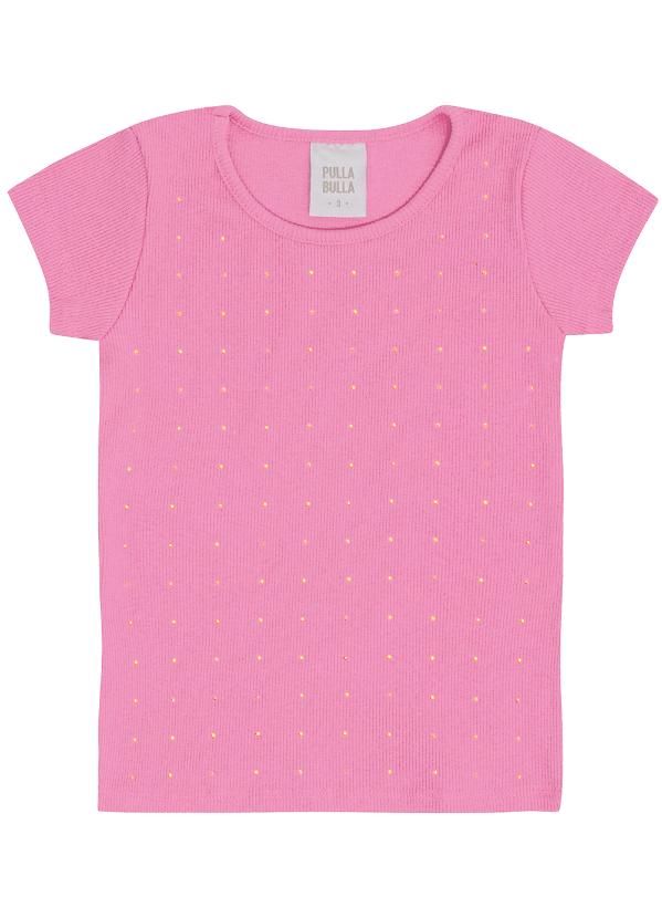 Pulla Bulla - Blusa Ribana com Elastano Leve Pink