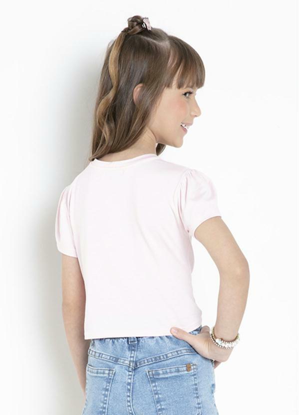 blusa rosa com perola
