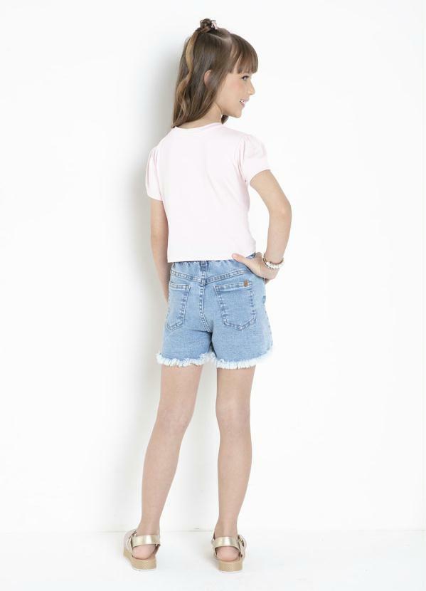 blusa rosa com perola