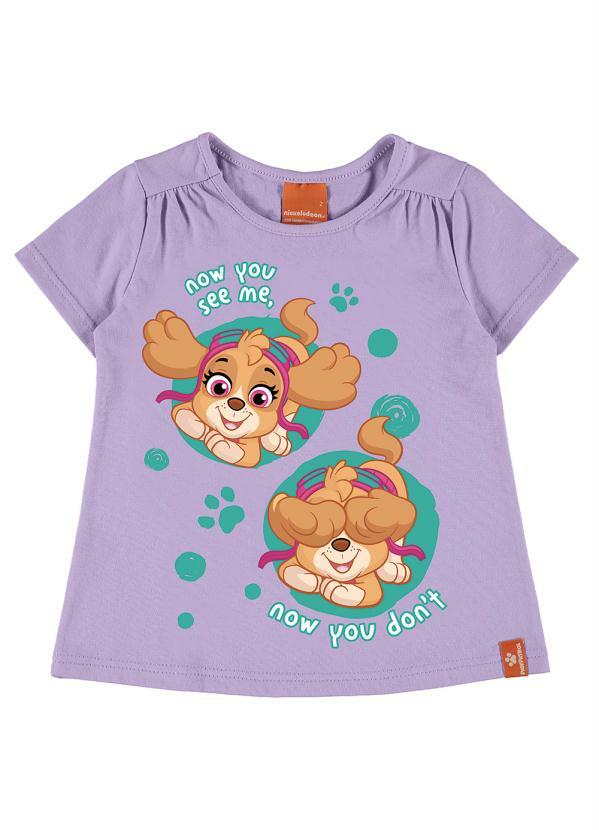 Malwee Kids - Blusa Skye Patrulha Canina Menina Lilás