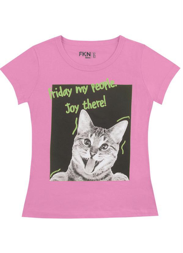 Fakini Kids - T-Shirt Cat Rosa