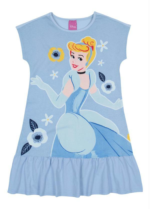 Malwee Kids - Vestido Azul Claro Cinderela Disney®