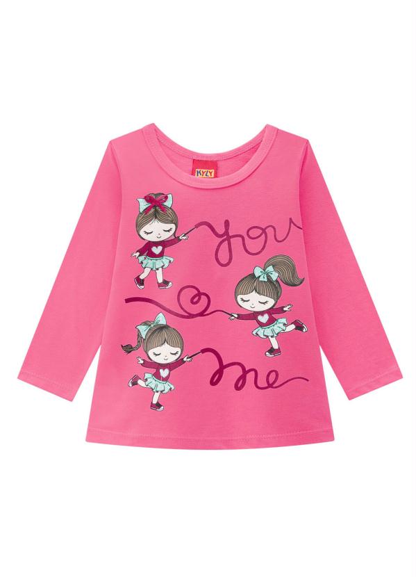Kyly - Blusa Infantil Feminina Rosa