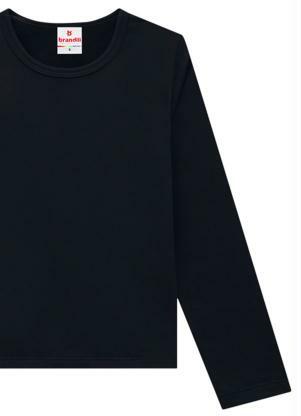 Brandili - Blusa Infantil Menina Cotton Preto - BRANDILI