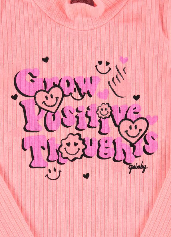 Quimby - Blusa Infantil Ribana Canelada Rosa 4