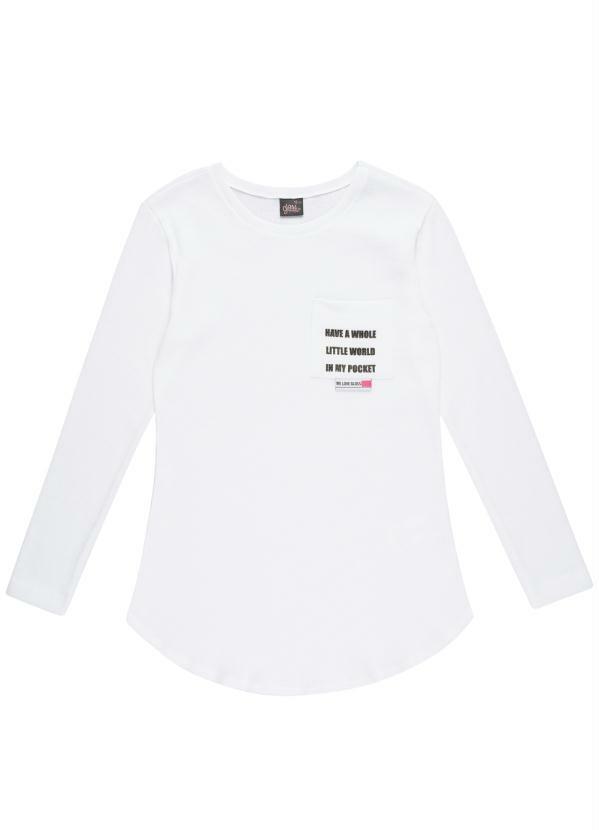 Gloss - Blusa Manga Longa Inverno Branco Branco