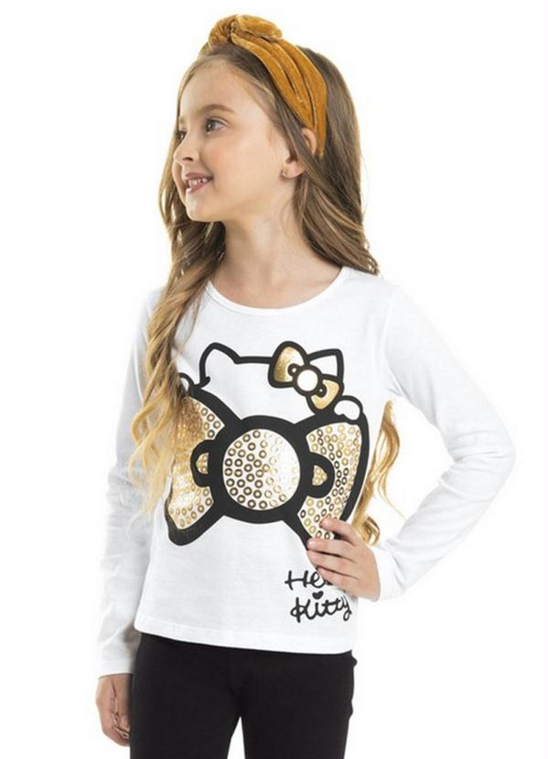 Hello Kitty - Blusa Manga Longa Laço Branco 2