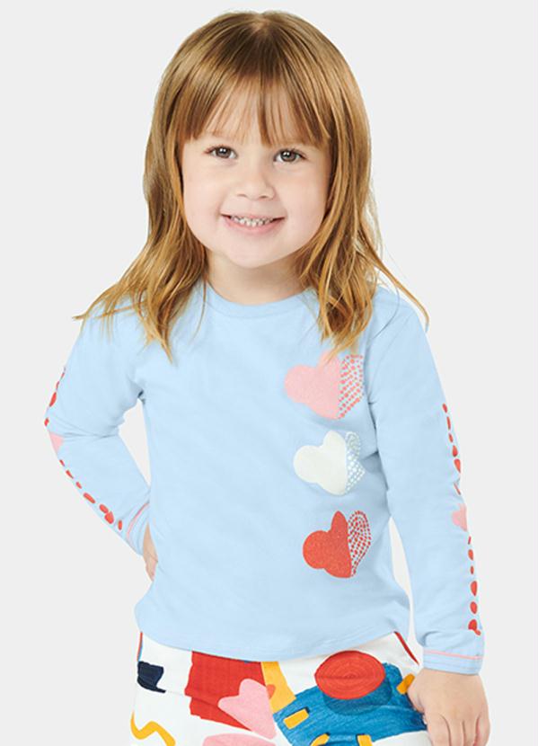 Lilica Ripilica - Blusa Manga Longa Malha Menina Azul