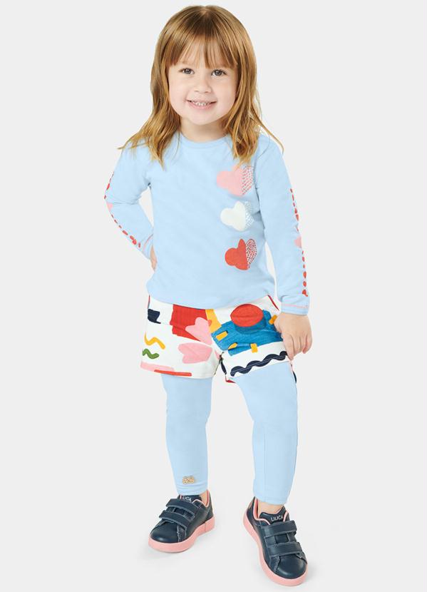 Lilica Ripilica - Blusa Manga Longa Malha Menina Azul 3