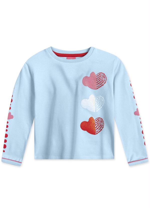 Lilica Ripilica - Blusa Manga Longa Malha Menina Azul 5