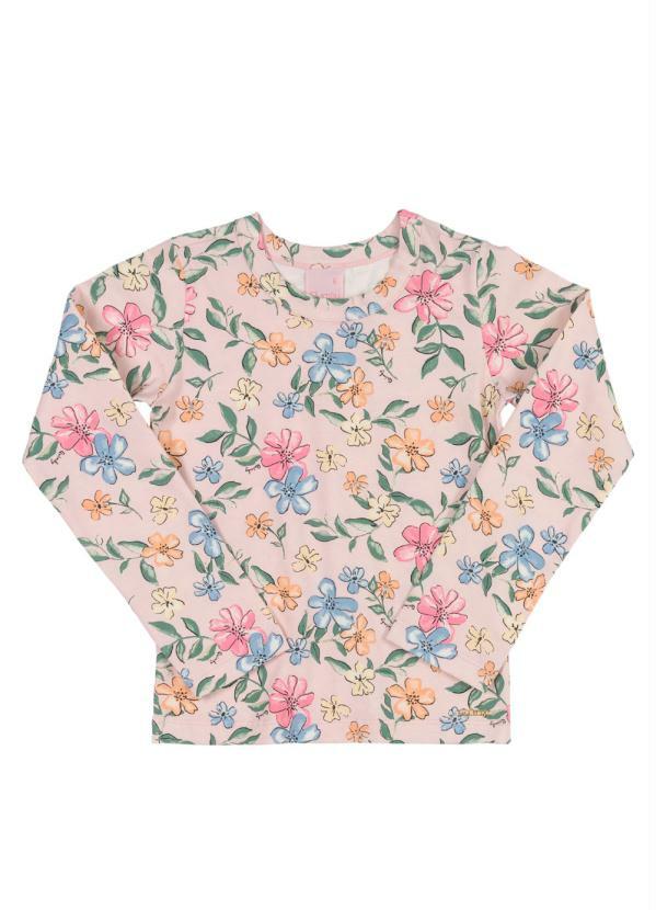 Quimby - Blusa Manga Longa Menina Quimby Rosa
