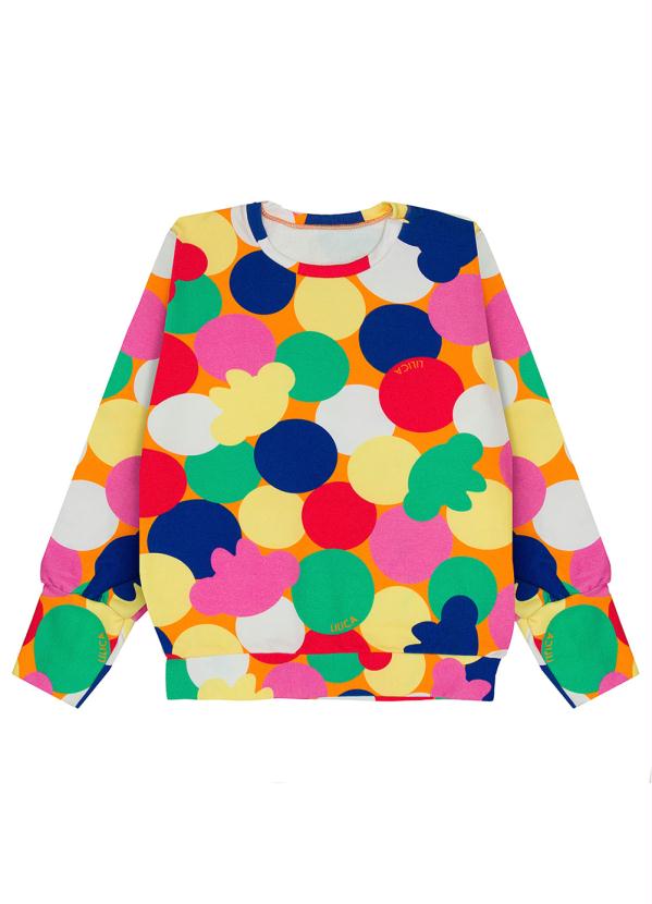 Lilica Ripilica - Blusão Manga Longa Infantil Feminino Laranja