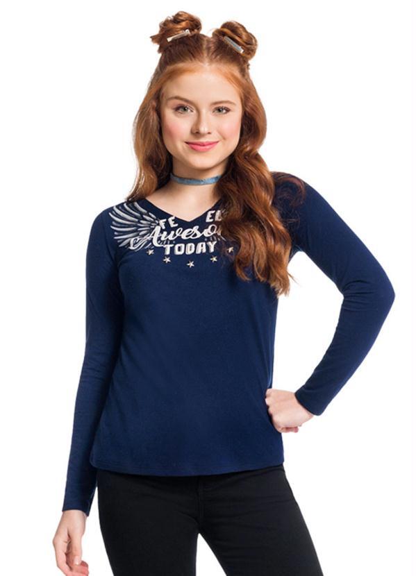 Amora - Blusa Azul Marinho