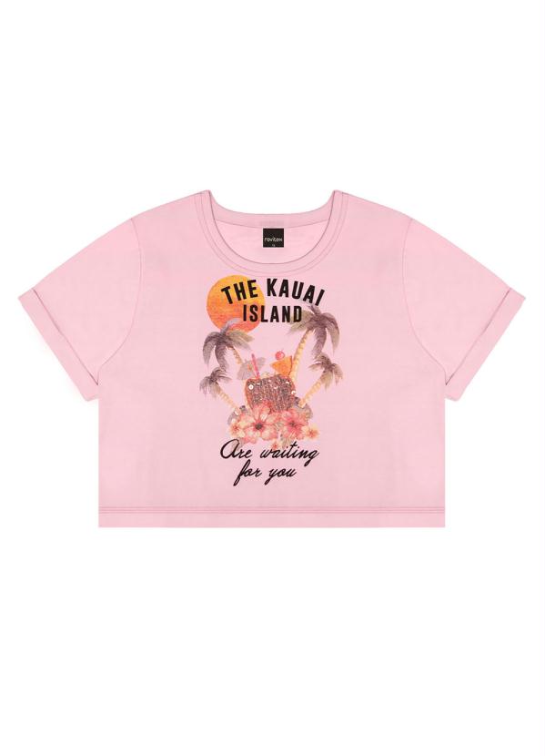 Rovitex Teen - Blusa Juvenil Feminina Cropped Rosa 3