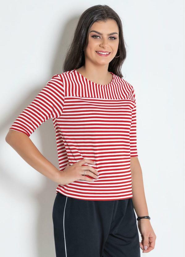 Outlet - Blusa Juvenil Listras com Amarração na Frente