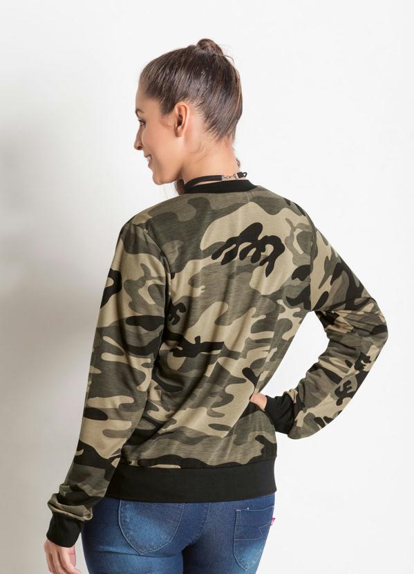 jaqueta bomber feminina camuflada