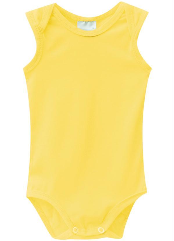 Malwee Kids - Body Amarelo Infantil Meia Malha