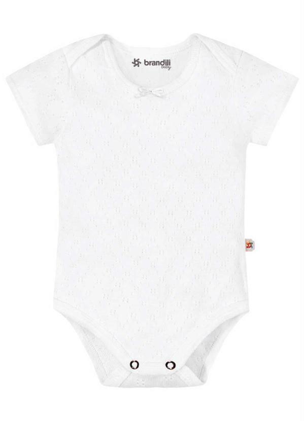 Brandili - Body Bebê Menina Básico Branco