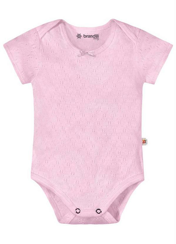 Brandili - Body Bebê Menina Básico Rosa