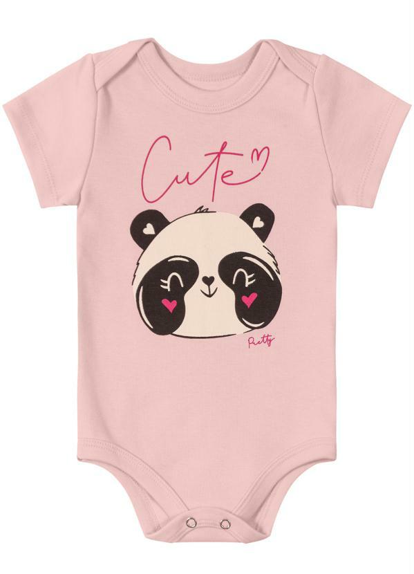Rovi Kids - Body Infantil Manga Curta Baby Rosa