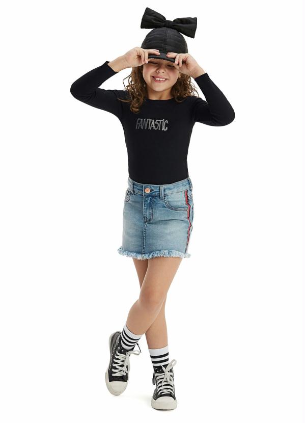 Malwee Kids - Body Preto com Aplique Termocolante 2