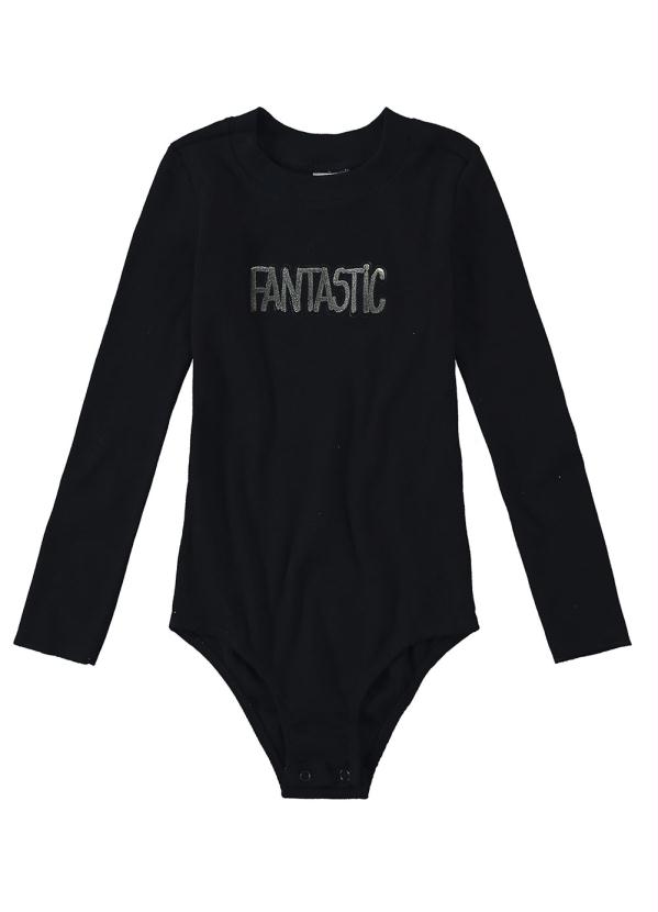 Malwee Kids - Body Preto com Aplique Termocolante 3
