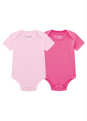 Brandili Baby - Kit de Bodies Bebê Unissex Rosa - BRANDILI BABY