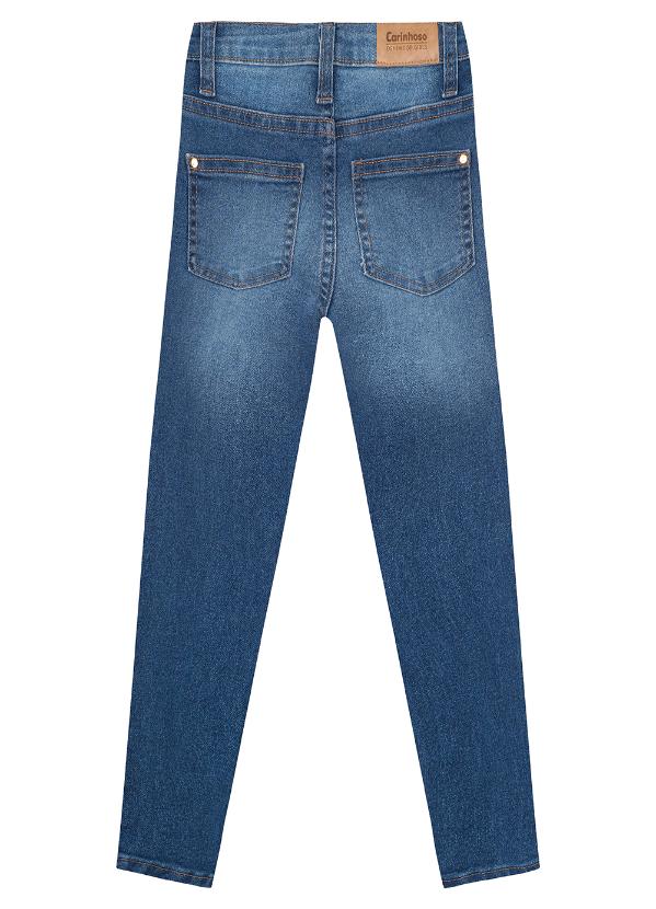 Carinhoso - Calça Azul Skinny Jeans Estonada Menina 2