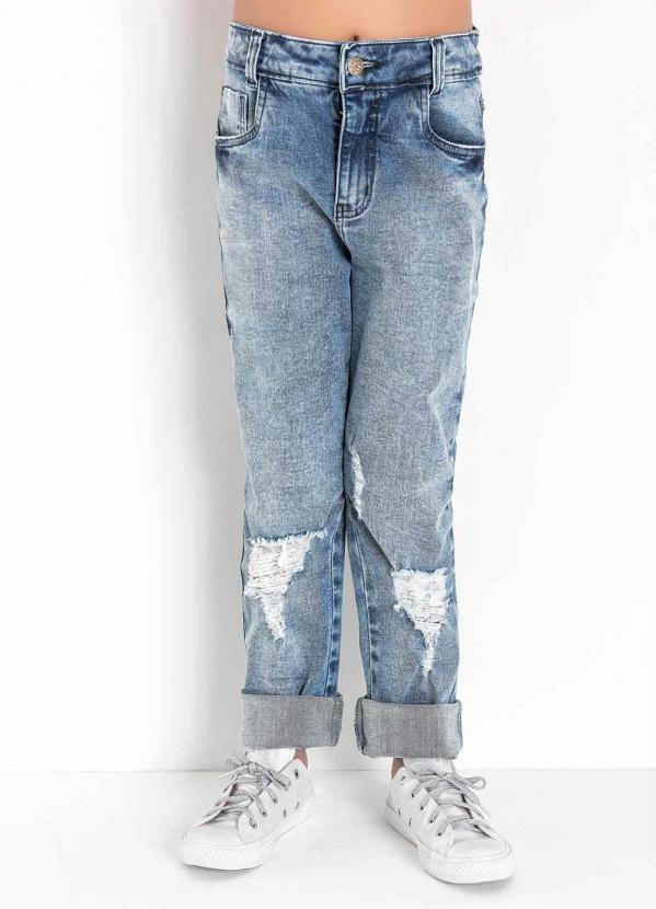 Fashion jeans rasgado infantil