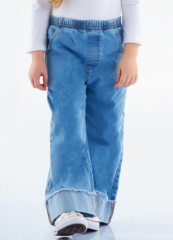 Calças Jeans Infantil CalÃ§as Boca Larga Esta Na Moda CALÇA JEANS