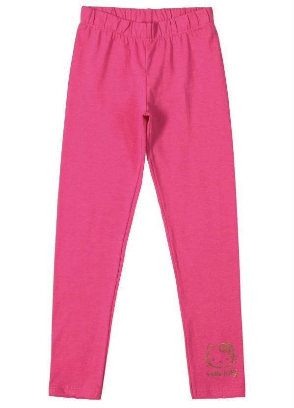 Hello Kitty - Calça Legging Cotton Básica Rosa