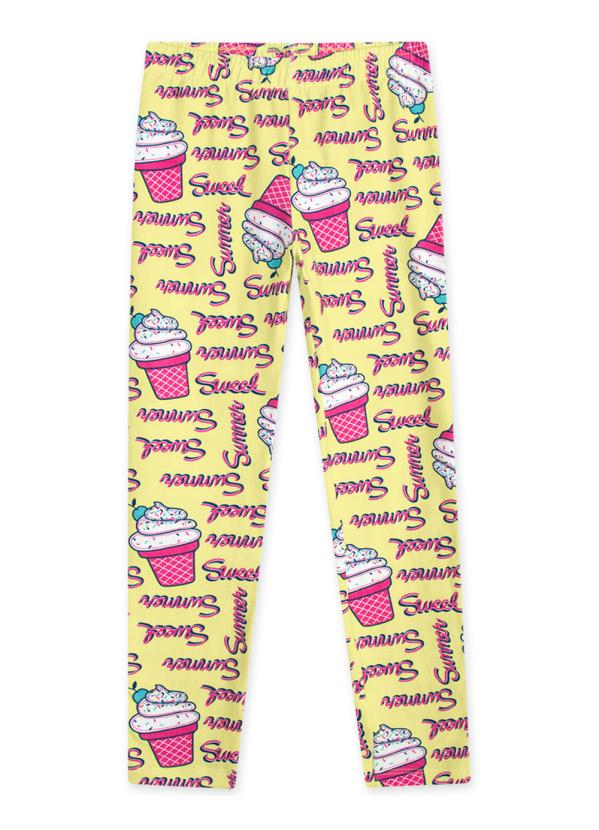 Marisol Play - Calça Legging Infantil Feminina Amarelo