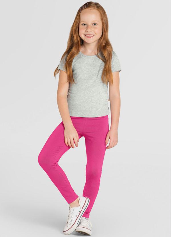 Calça Legging Infantil Básica em Suplex Cinza Mescla, Guaili