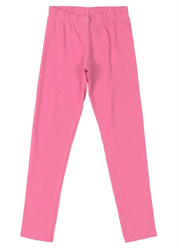 Calça Legging Infantil Rosa Quimby